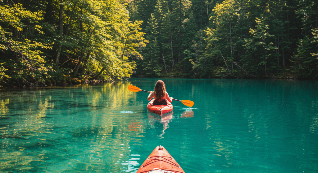 Nature-inspired kayaking captions