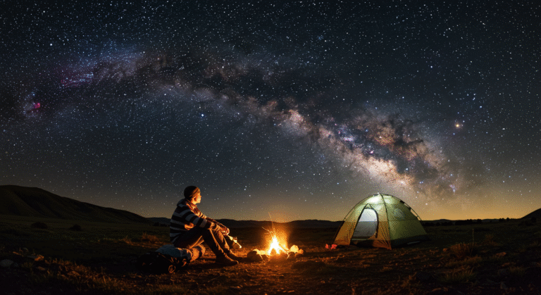 Night outdoor camping