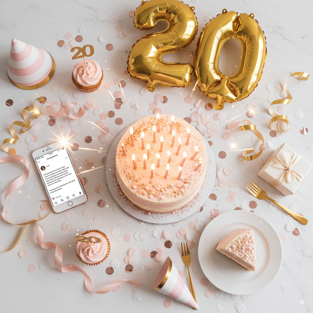20th birthday captions