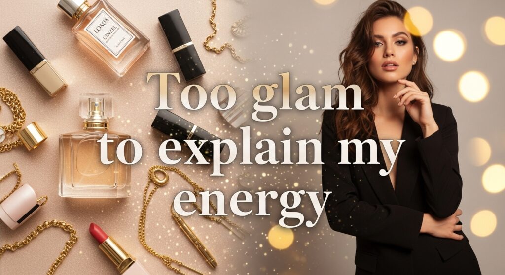 too glam to explain my energy