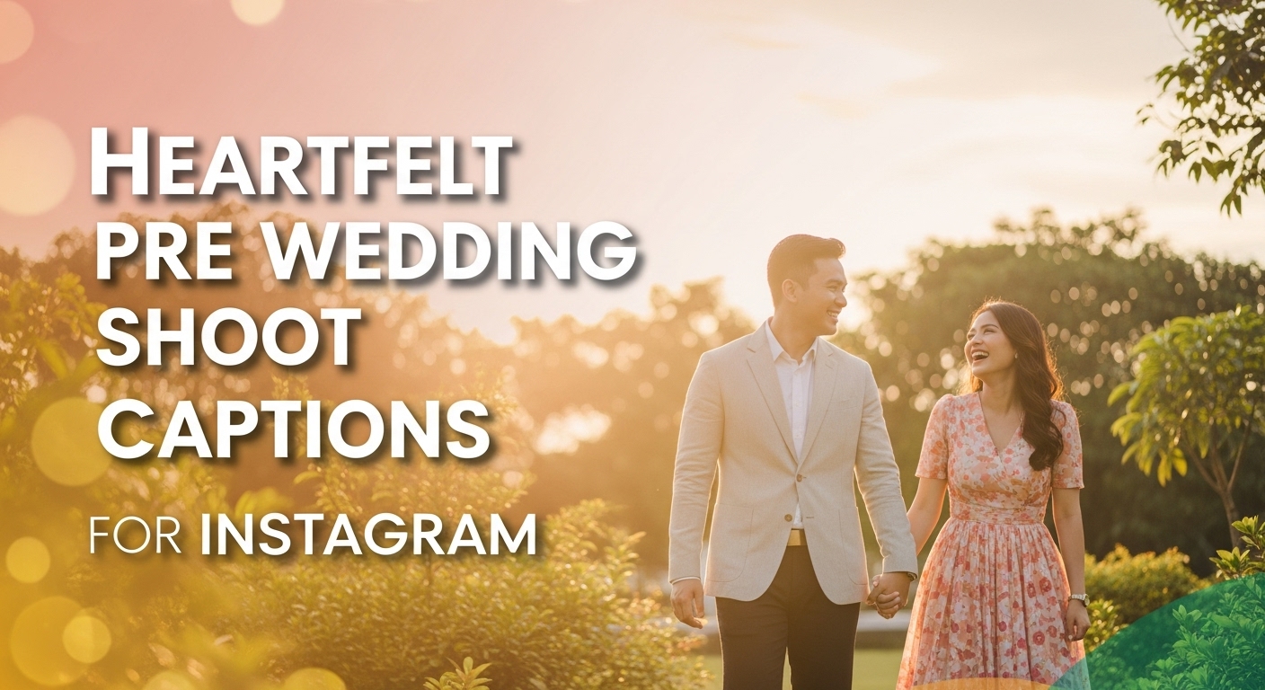 Pre wedding shoot captions