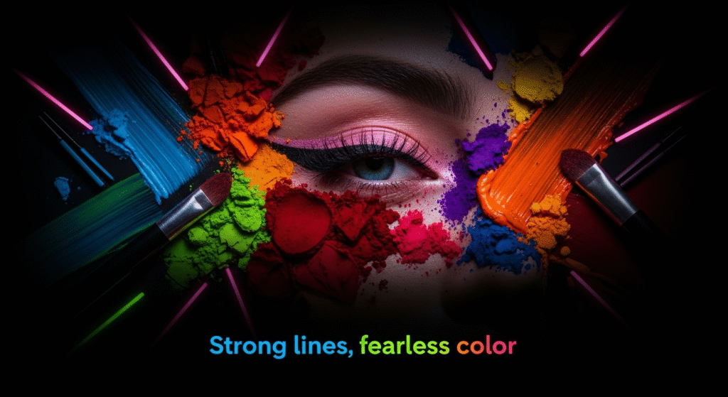 Strong lines, fearless color