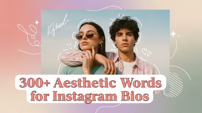 Aesthetic words for bio