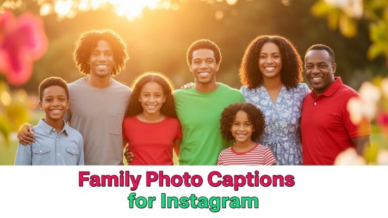 family photo caption